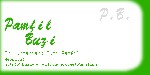 pamfil buzi business card